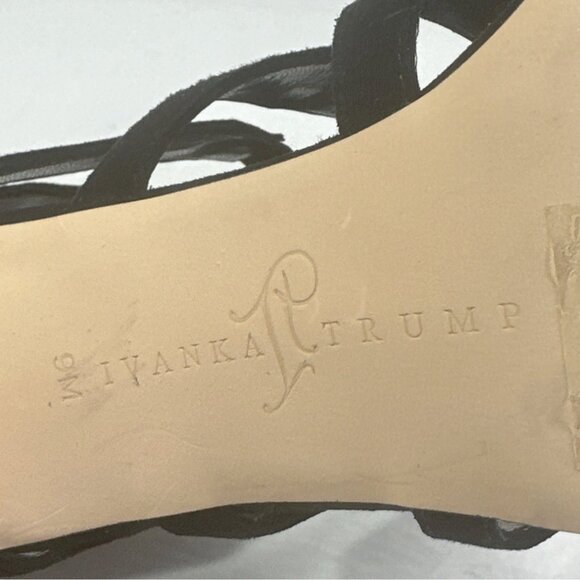 Ivanka Trump Marjory Black Open Toe Caged Booties - Marjory Stretch High-Heel 9M - Picture 9 of 12